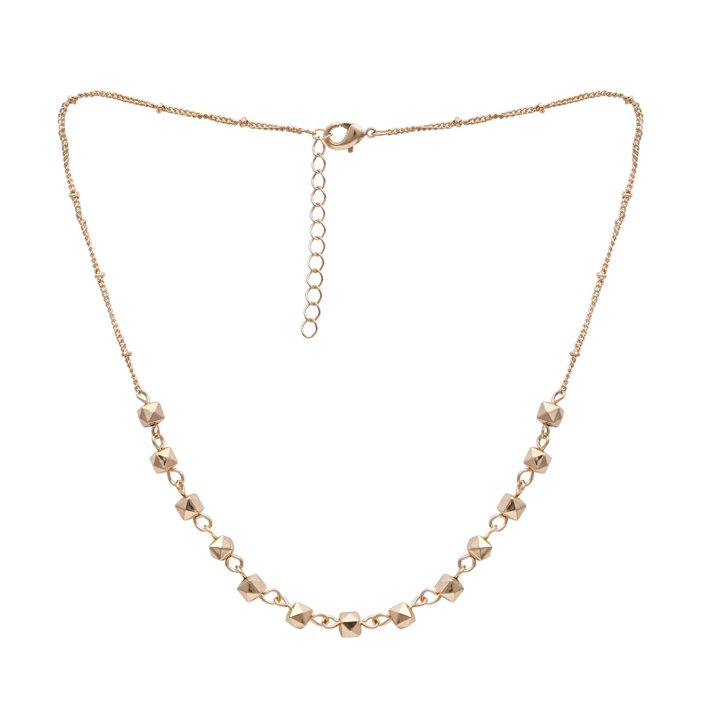 Gold Necklace And Multi Earring Combo Set