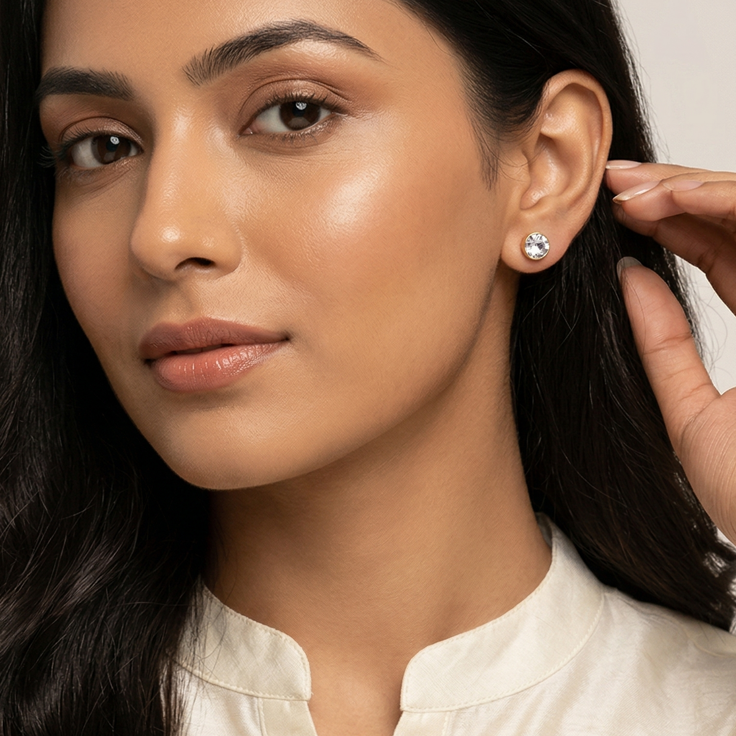 Gold Plated Stud And Hoop Set Of 6 Set