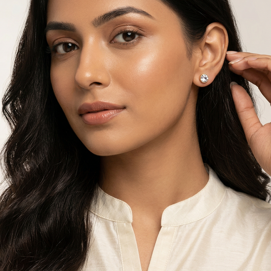 Gold Plated Brass Stud And Hoop Set Of 6