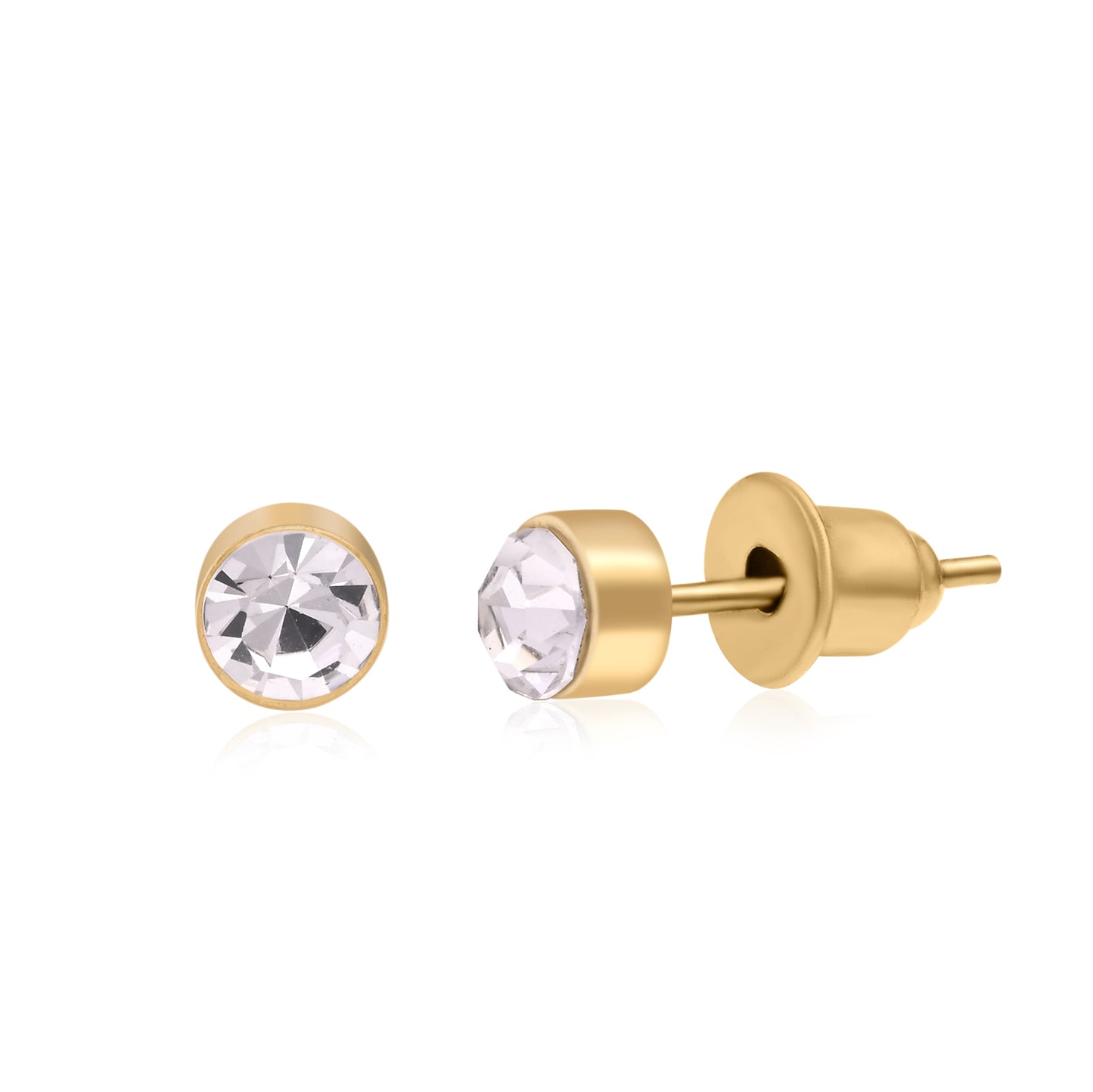 Gold Plated Stud And Hoop Set Of 6 Set