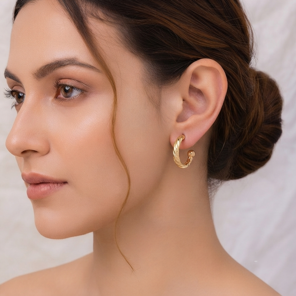 The Meadow Curated Earring Set 6 Pairs Mixed Gold Hoops & Flower Studs
