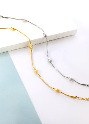 Minimalist Bead Chain Bracelet By 2wist Designs