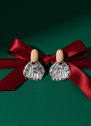 Dual Tone Abstract Petal Earrings By 2wist Designs