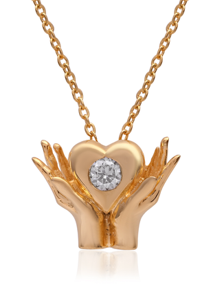 Hamsa Hand CZ Pendant Necklace By 2wist Designs