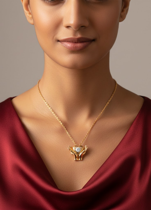 Hamsa Hand CZ Pendant Necklace By 2wist Designs