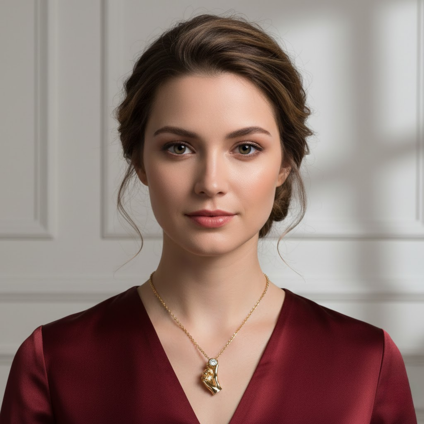 Korean Heart CZ Pendant Necklace