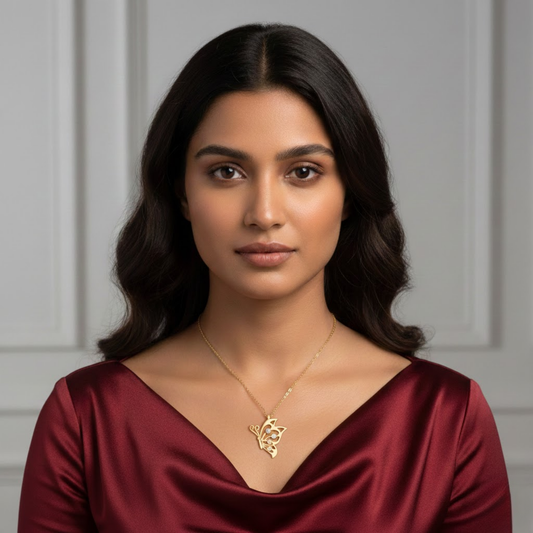 Butterfly CZ Pendant Necklace