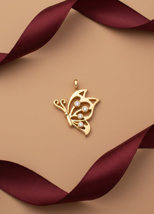 Butterfly CZ Pendant Necklace By 2wist Designs