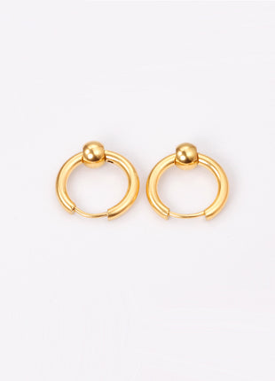 Huggie Earrings With Floating Bead By 2wist Designs