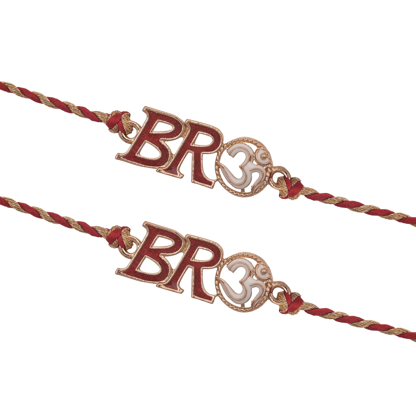 BRO Letter Rakhi Bracelet for Brother with Black Pack Of 2