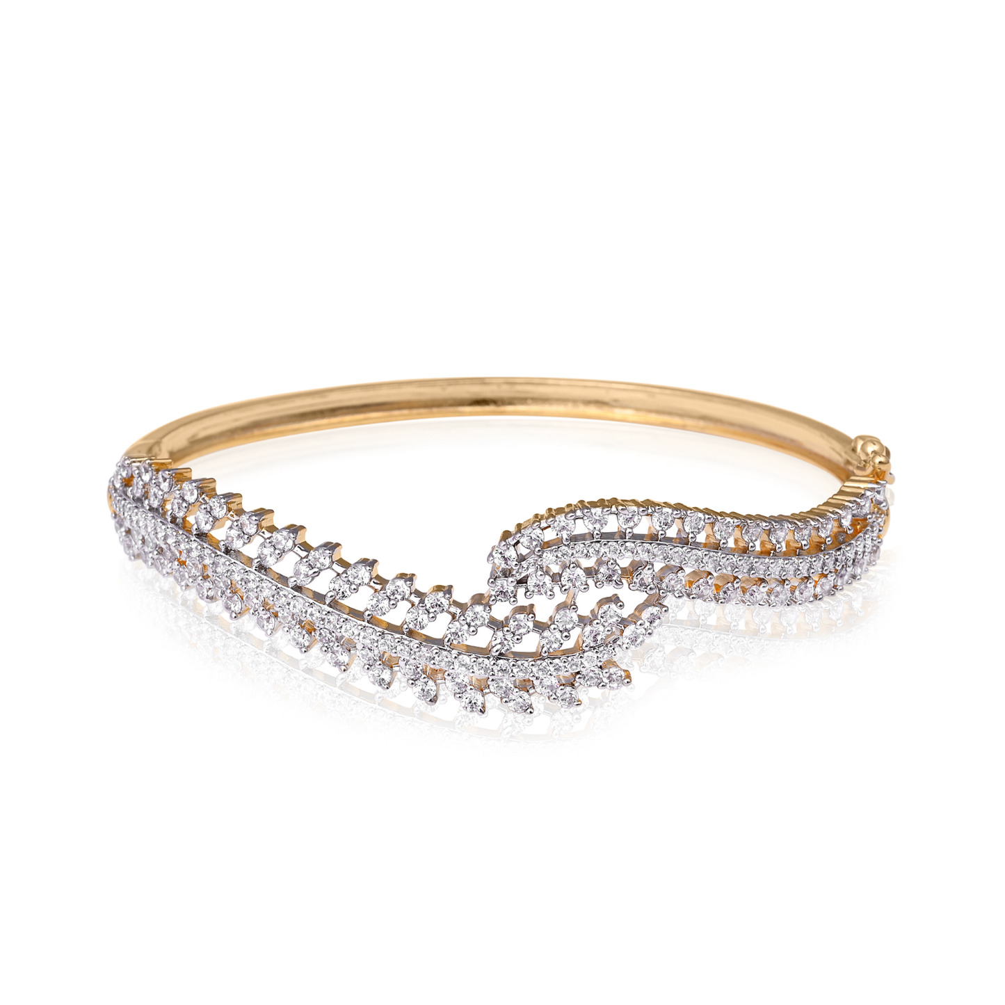 Elegant Modern Crimson Pearl Bead Bangle