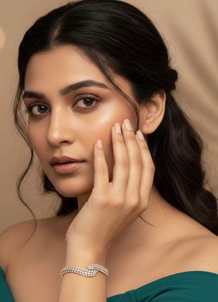 Elegant Modern Crimson Pearl Bead Bangle By 2wist Designs