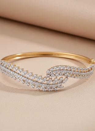 Elegant Modern Crimson Pearl Bead Bangle By 2wist Designs