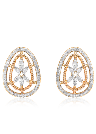 Crimson Pearl Classic Stud Earrings By 2wist Designs