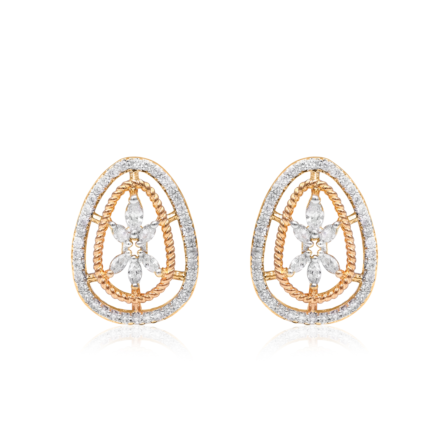 Crimson Pearl Classic Stud Earrings