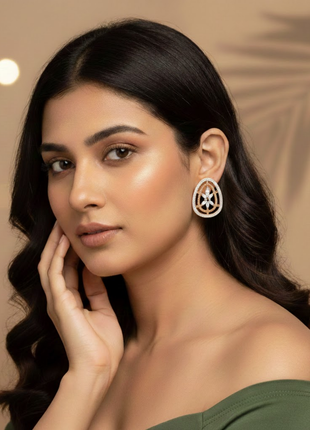 Crimson Pearl Classic Stud Earrings By 2wist Designs