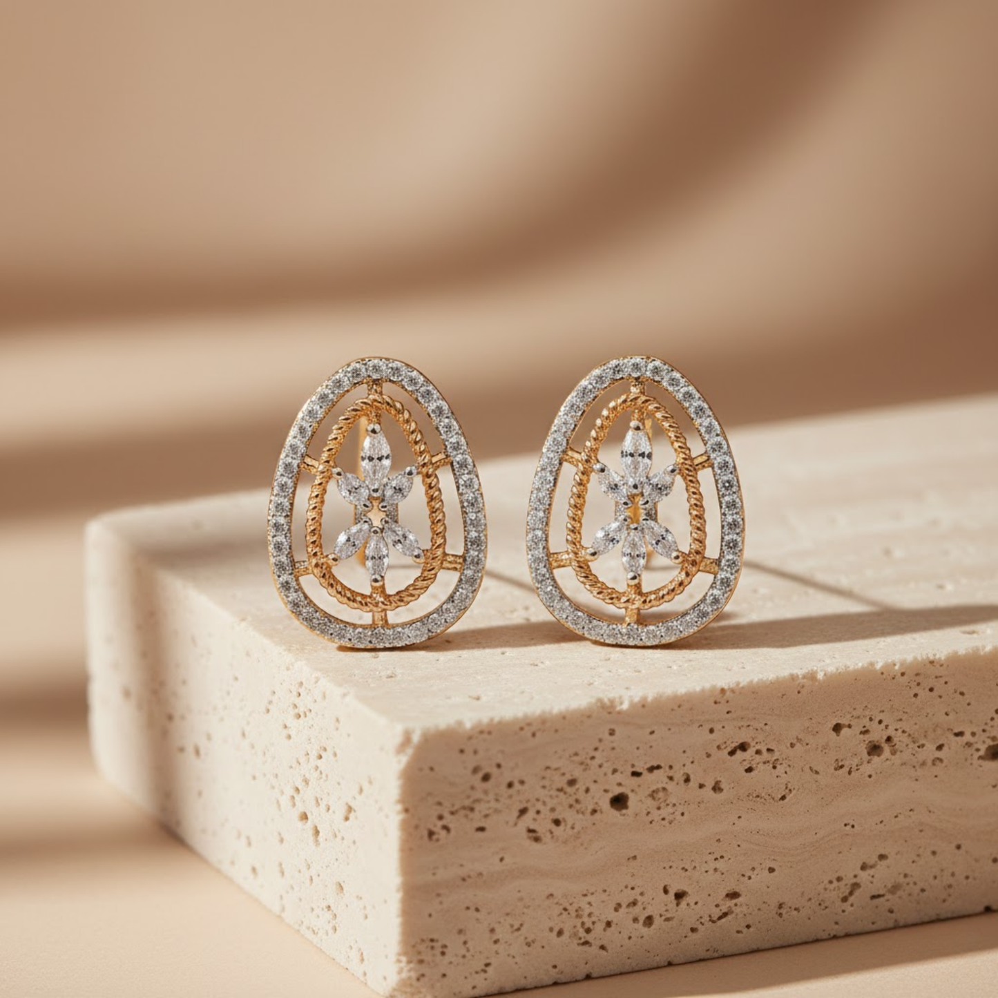 Crimson Pearl Classic Stud Earrings
