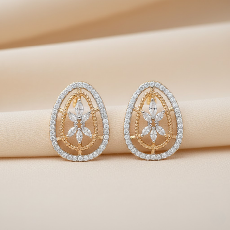 Crimson Pearl Classic Stud Earrings By 2wist Designs