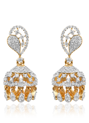 Crimson Pearl Statement Jhumka Earrings By 2wist Designs