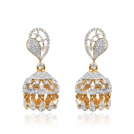 Crimson Pearl Statement Jhumka Earrings By 2wist Designs