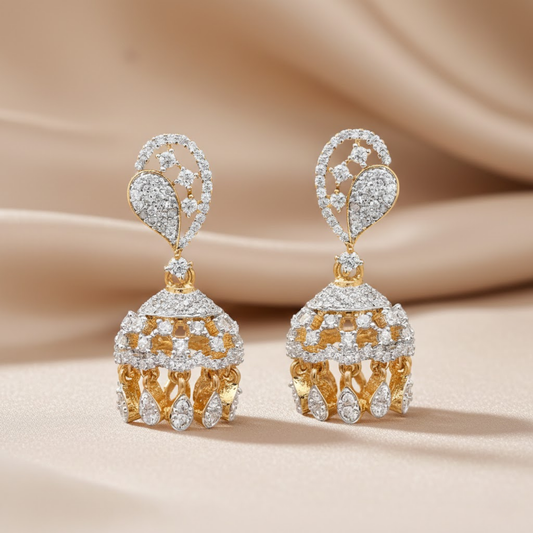 Crimson Pearl Statement Jhumka