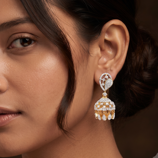 Crimson Pearl Statement Jhumka