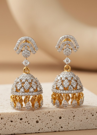 Red Pearl Designer Jhumka Earrings By 2wist Designs