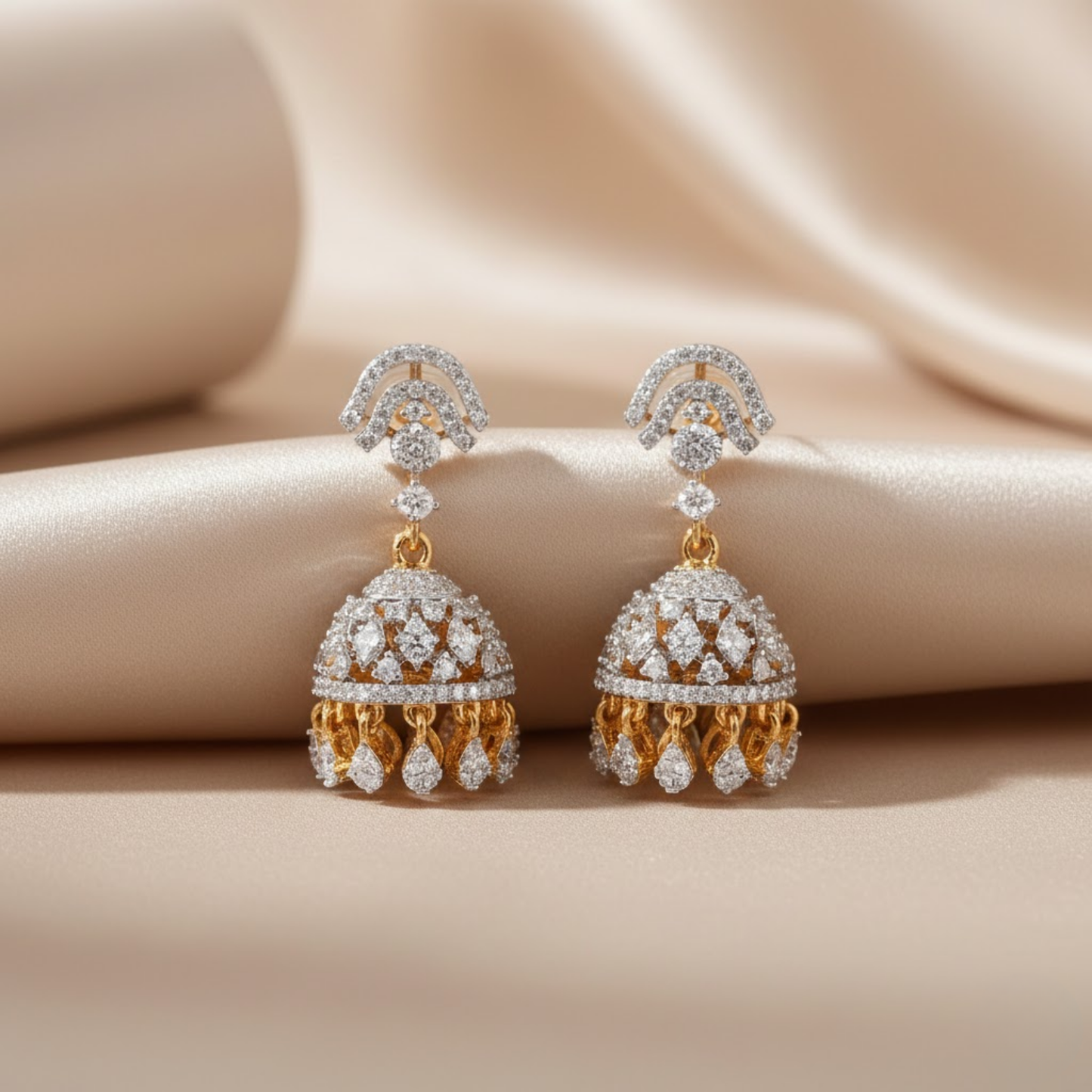 Red Pearl Designer Jhumka