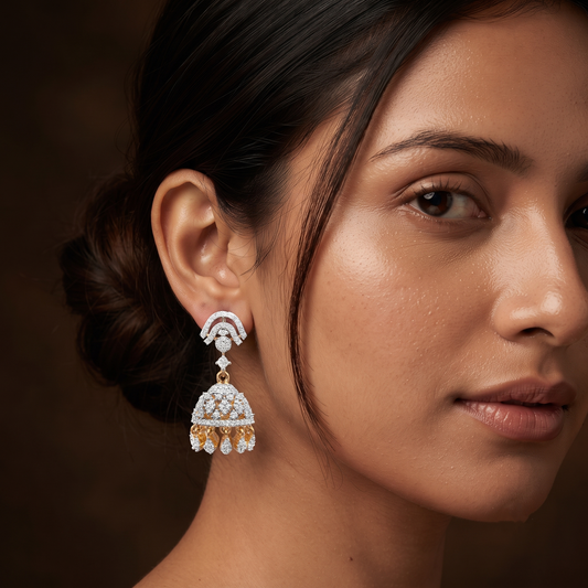 Red Pearl Designer Jhumka