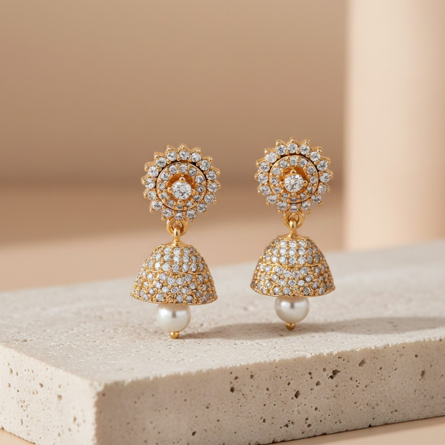 Pearl Bead Elegant Jhumka