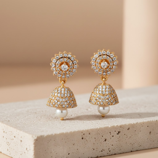Pearl Bead Elegant Jhumka