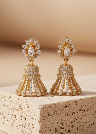 White Pearl Classic Jhumka Earrings By 2wist Designs