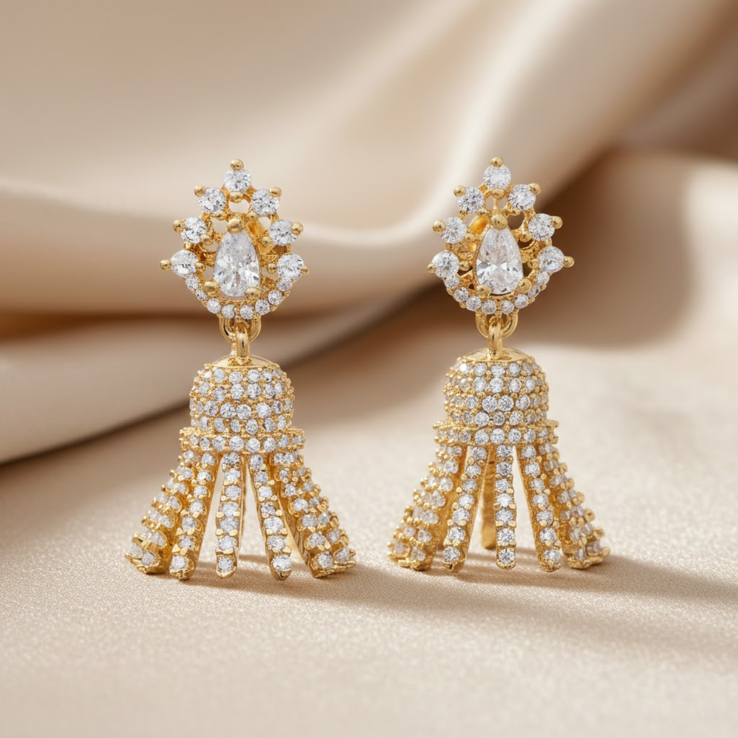 White Pearl Classic Jhumka