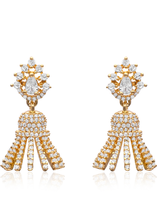 White Pearl Classic Jhumka Earrings By 2wist Designs