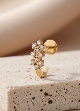 Crimson White Stone Statement Earrings By 2wist Designs