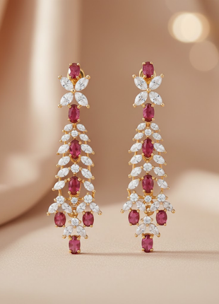 Crimson Pearl Bead Necklace Set By 2wist Designs