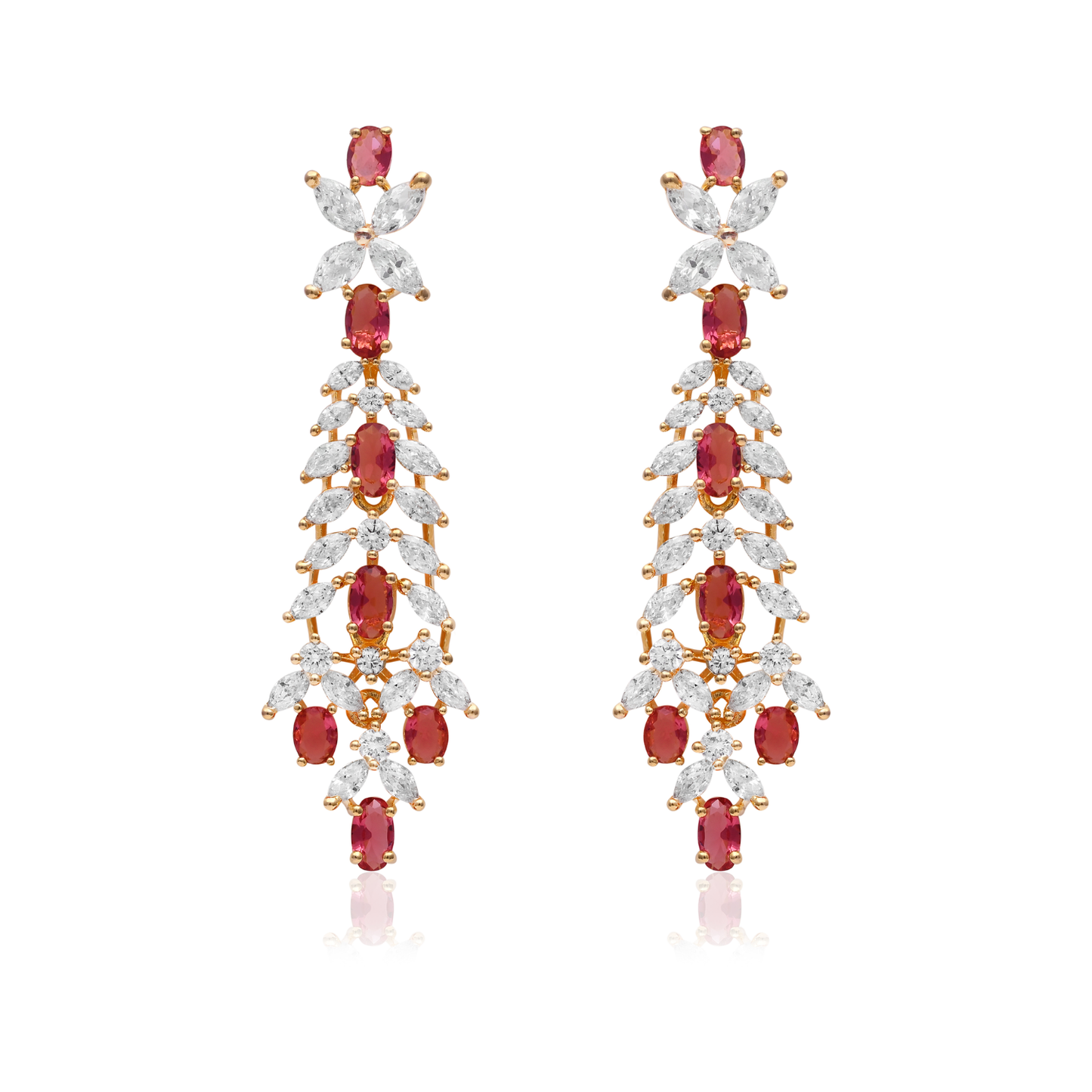 Crimson Pearl Bead Necklace Set