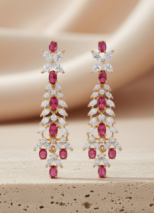 Crimson Pearl Bead Necklace Set By 2wist Designs