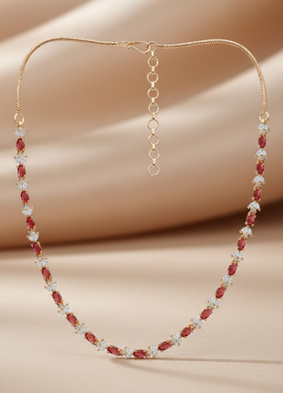 Crimson Pearl Bead Necklace Set By 2wist Designs