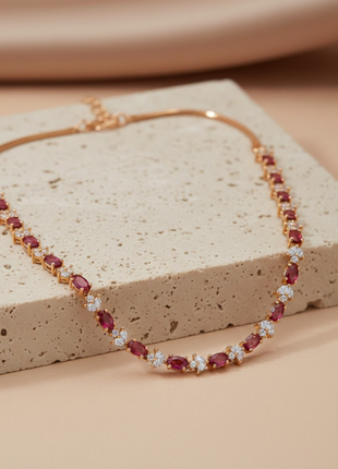 Crimson Pearl Bead Necklace Set By 2wist Designs