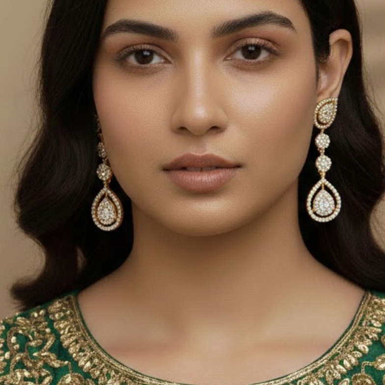 White Pearl Beaded Necklace Set