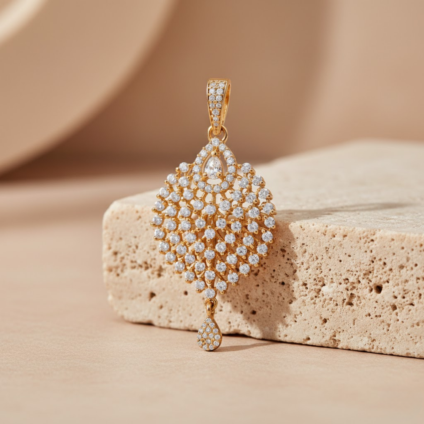 Crimson Red Pearl Statement Pendant Set