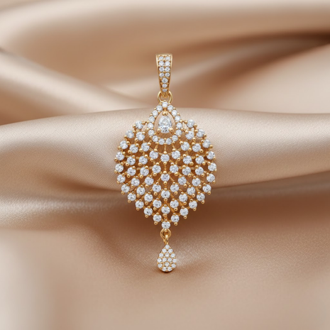 Crimson Red Pearl Statement Pendant Set By 2wist Designs