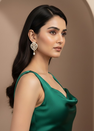 Crimson Red Pearl Statement Pendant Set By 2wist Designs