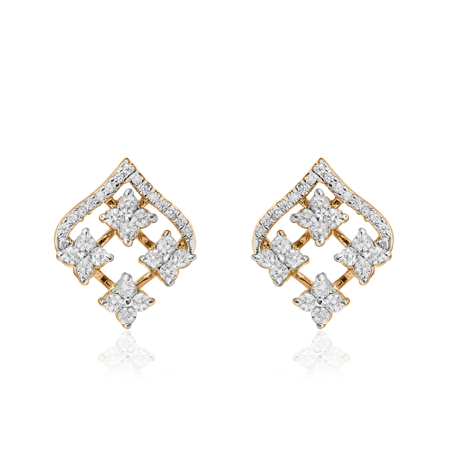 Golden Crimson White Bead Pendant Set