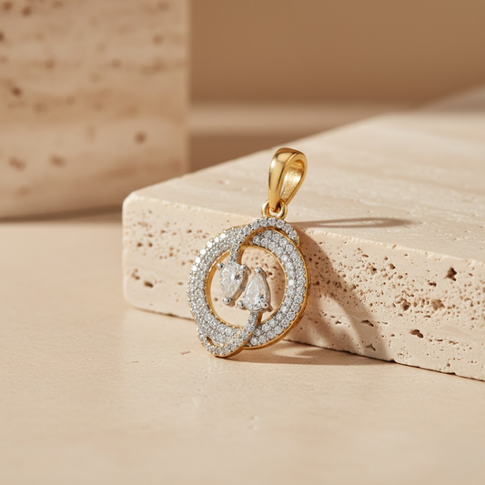 Crimson Pearl Elegant Pendant Set