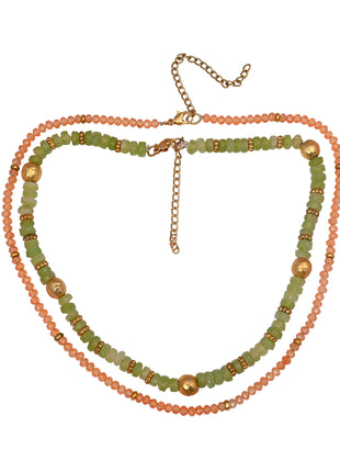 Double Layer Aventurine Moonstone Necklace By 2wist Designs