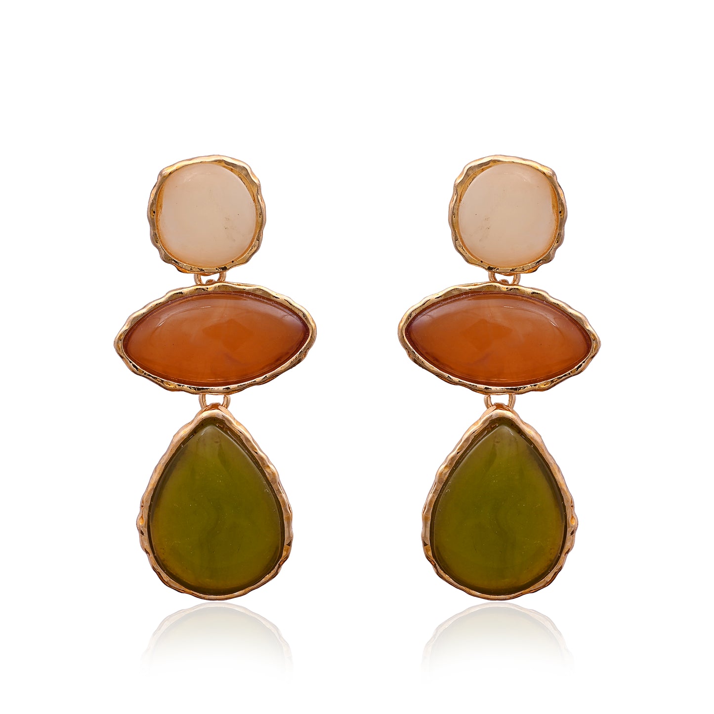 Mother Of Pearl Shell Fringe Earrings