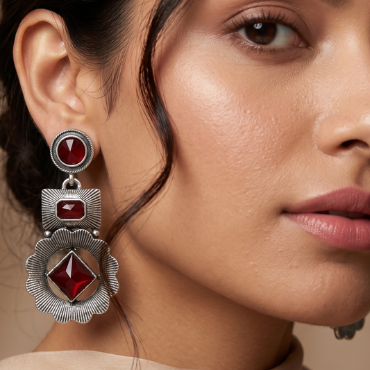 Gold-Plated Brass Thick Hoop Earrings for Women
