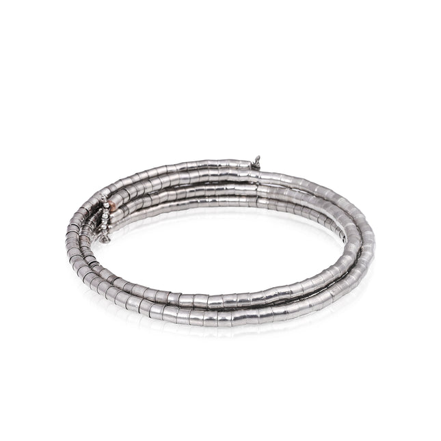 Silver Coil Wrap Bracelet